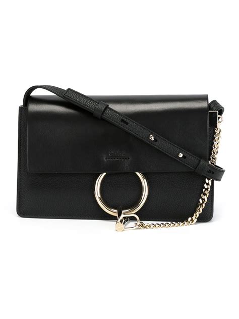 chloe black faye small|Chloe Faye Small Patchwork Shoulder Bag, Black.